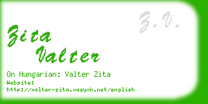 zita valter business card